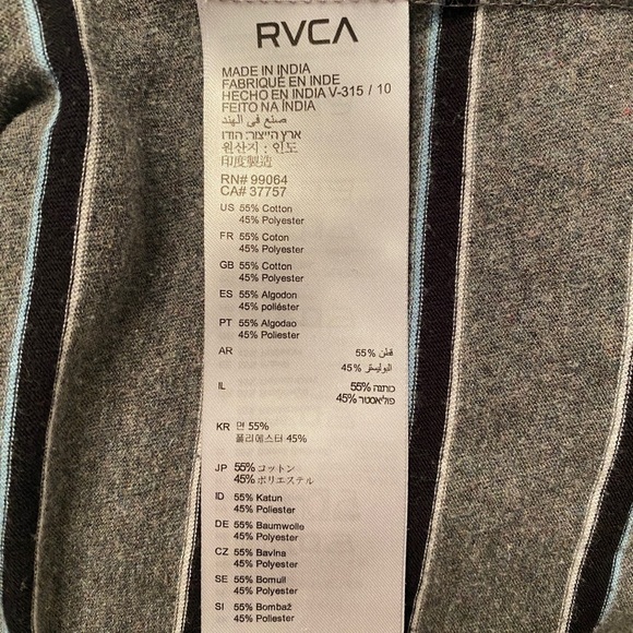 RVCA Skate Stripe Long Sleeve Hoodie Men SP Small Regular Fit - Picture 5 of 6
